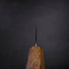 Santoku Silver Steel #3 Nawame Damascus Yaki Urushi Handle 165mm-[Musashi]-[Japanese-Kitchen-Knives]