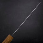 Santoku Silver Steel #3 Nawame Damascus Yaki Urushi Handle 165mm-[Musashi]-[Japanese-Kitchen-Knives]