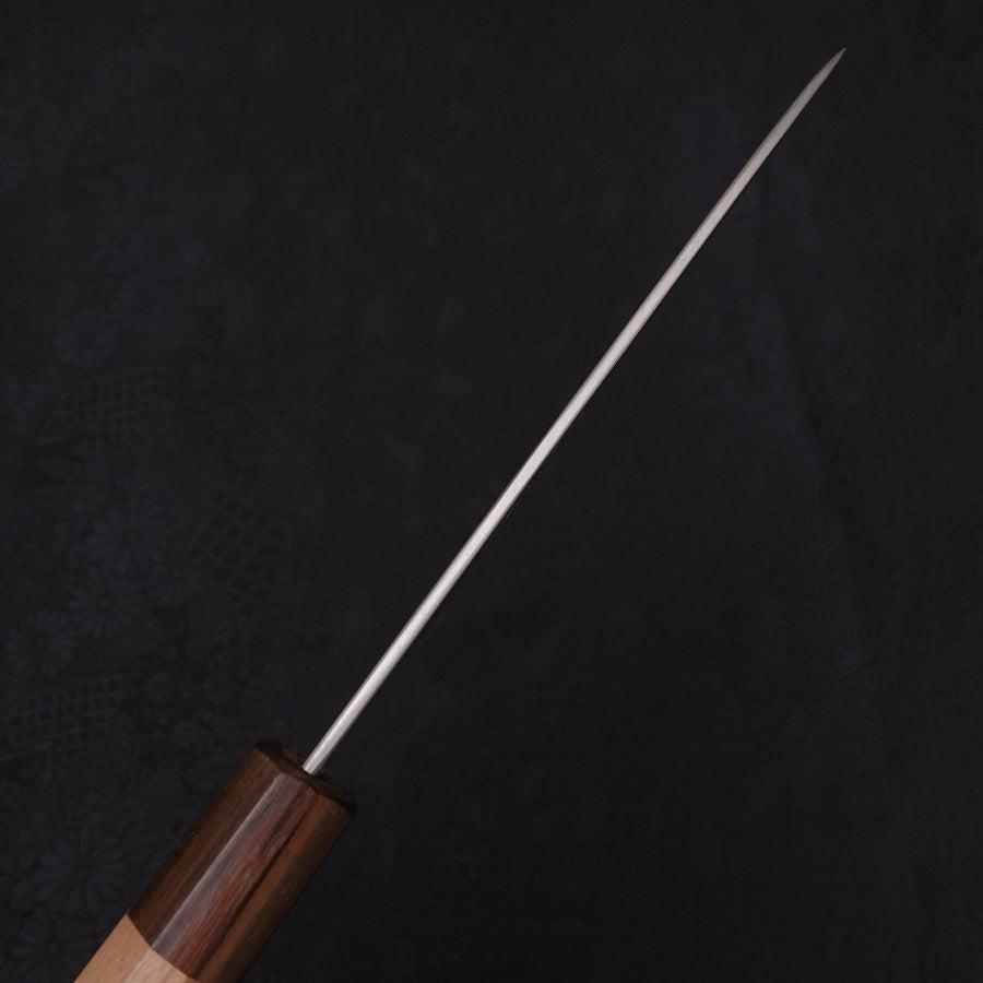 Santoku Silver Steel #3 Nickel Damascus Walnut-Shitan Handle 165mm-Silver steel #3-Damascus-Japanese Handle-[Musashi]-[Japanese-Kitchen-Knives]