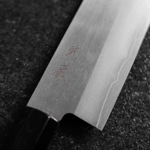 Santoku Silver Steel #3 Polished Buffalo Bubinga Handle 170mm-[Musashi]-[Japanese-Kitchen-Knives]