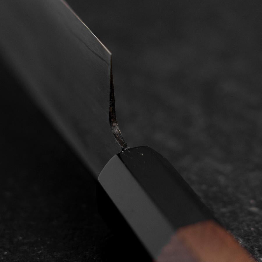 Santoku Silver Steel #3 Polished Buffalo Bubinga Handle 170mm-[Musashi]-[Japanese-Kitchen-Knives]