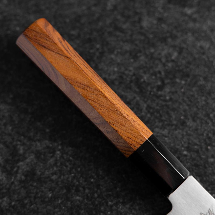 Santoku Silver Steel #3 Polished Buffalo Bubinga Handle 170mm-[Musashi]-[Japanese-Kitchen-Knives]