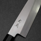 Santoku Silver Steel #3 Polished Buffalo Ebony Handle 165mm-[Musashi]-[Japanese-Kitchen-Knives]
