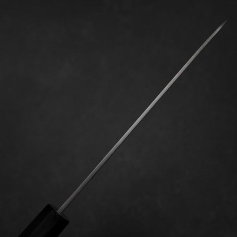 Santoku Silver Steel #3 Polished Buffalo Ebony Handle 165mm-[Musashi]-[Japanese-Kitchen-Knives]