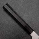 Santoku Silver Steel #3 Polished Buffalo Ebony Handle 165mm-[Musashi]-[Japanese-Kitchen-Knives]