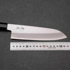 Santoku Silver Steel #3 Polished Buffalo Ebony Handle 165mm-[Musashi]-[Japanese-Kitchen-Knives]