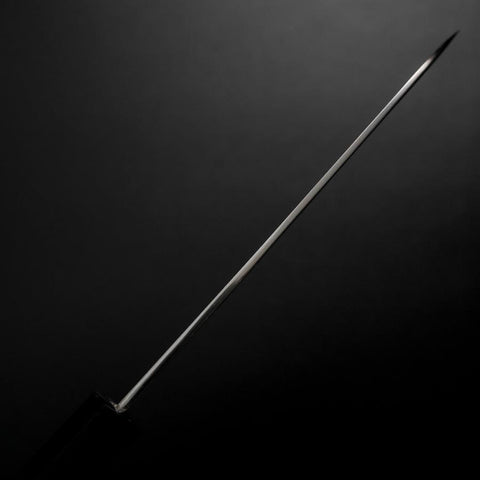 Santoku Silver Steel #3 Polished Buffalo Walnut Handle 155mm-[Musashi]-[Japanese-Kitchen-Knives]