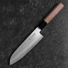 Santoku Silver Steel #3 Polished Buffalo Walnut Handle 170mm-[Musashi]-[Japanese-Kitchen-Knives]