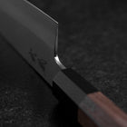 Santoku Silver Steel #3 Polished Buffalo Walnut Handle 170mm-[Musashi]-[Japanese-Kitchen-Knives]