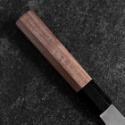 Santoku Silver Steel #3 Polished Buffalo Walnut Handle 170mm-[Musashi]-[Japanese-Kitchen-Knives]