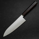 Santoku Silver Steel #3 Polished Ebony Handle 180mm (7”)-[Musashi]-[Japanese-Kitchen-Knives]