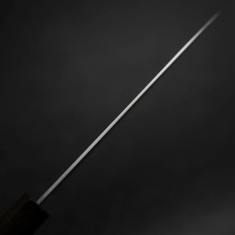 Santoku Silver Steel #3 Polished Ebony Handle 180mm (7”)-[Musashi]-[Japanese-Kitchen-Knives]