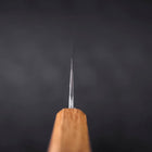 Santoku Silver Steel #3 Polished Yaki Urushi Handle 165mm (6.5”)-[Musashi]-[Japanese-Kitchen-Knives]