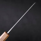Santoku Silver Steel #3 Polished Yaki Urushi Handle 165mm (6.5”)-[Musashi]-[Japanese-Kitchen-Knives]