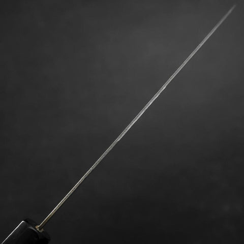Santoku Silver Steel #3 Tsuchime Damascus Buffalo Ebony Handle 170mm (6.7”)-[Musashi]-[Japanese-Kitchen-Knives]