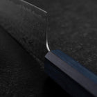 Santoku Silver Steel #3 Tsuchime Damascus Dark Blue Urushi Handle 170mm-[Musashi]-[Japanese-Kitchen-Knives]