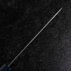 Santoku Silver Steel #3 Tsuchime Damascus Dark Blue Urushi Handle 170mm-[Musashi]-[Japanese-Kitchen-Knives]