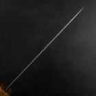 Santoku Silver Steel #3 Tsuchime Damascus Oak Handle 170mm-[Musashi]-[Japanese-Kitchen-Knives]