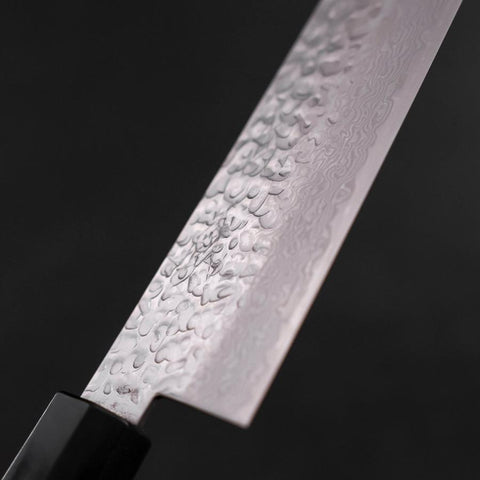 Santoku Silver Steel #3 Tsuchime Damascus Walnut Handle 170mm (6.7”)-[Musashi]-[Japanese-Kitchen-Knives]