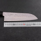 Santoku Silver Steel #3 Tsuchime Damascus Walnut Handle 170mm (6.7”)-[Musashi]-[Japanese-Kitchen-Knives]
