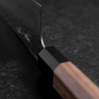 Santoku Silver Steel #3 Tsuchime Damascus Walnut Handle 170mm-[Musashi]-[Japanese-Kitchen-Knives]
