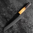 Santoku Stainless Clad AUS-8 Kurouchi Tsuchime Yaki Urushi Handle 170mm-[Musashi]-[Japanese-Kitchen-Knives]