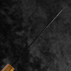 Santoku Stainless Clad AUS-8 Kurouchi Tsuchime Yaki Urushi Handle 170mm-[Musashi]-[Japanese-Kitchen-Knives]