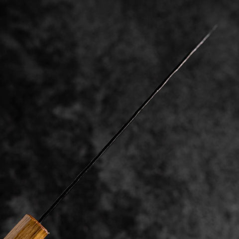 Santoku Stainless Clad AUS-8 Kurouchi Tsuchime Yaki Urushi Handle 170mm-[Musashi]-[Japanese-Kitchen-Knives]