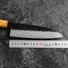 Santoku Stainless Clad AUS-8 Kurouchi Tsuchime Yaki Urushi Handle 170mm-[Musashi]-[Japanese-Kitchen-Knives]