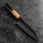 Santoku Stainless Clad AUS-8 Kurouchi Tsuchime Yaki Urushi Handle 170mm-[Musashi]-[Japanese-Kitchen-Knives]