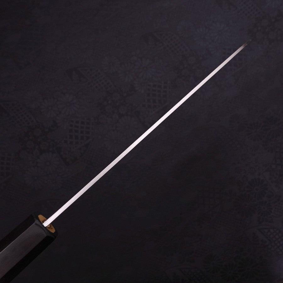 Santoku Stainless Clad Aogami-Super Polished Buffalo Magnolia Handle 180mm-Aogami Super-Polished-Japanese Handle-[Musashi]-[Japanese-Kitchen-Knives]