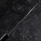 Santoku Stainless Clad Blue Steel #2 Kurouchi Green Urushi Handle 165mm (6.5”)-[Musashi]-[Japanese-Kitchen-Knives]