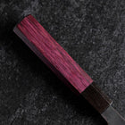 Santoku Stainless Clad Blue Steel #2 Kurouchi Purple Urushi Handle 165mm-[Musashi]-[Japanese-Kitchen-Knives]