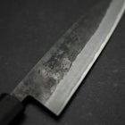 Santoku Stainless Clad Blue Steel #2 Kurouchi Rubber Handle 165mm (6.5”)-[Musashi]-[Japanese-Kitchen-Knives]