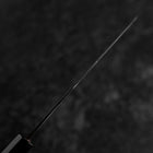 Santoku Stainless Clad Blue Steel #2 Kurouchi Walnut Handle 165mm-[Musashi]-[Japanese-Kitchen-Knives]