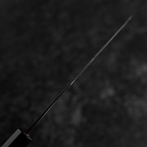 Santoku Stainless Clad Blue Steel #2 Kurouchi Walnut Handle 165mm-[Musashi]-[Japanese-Kitchen-Knives]