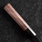 Santoku Stainless Clad Blue Steel #2 Kurouchi Walnut Handle 165mm-[Musashi]-[Japanese-Kitchen-Knives]