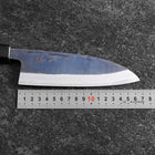 Santoku Stainless Clad Blue Super Kurouchi Blue Urushi Handle 165mm (6.5”)-[Musashi]-[Japanese-Kitchen-Knives]