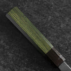 Santoku Stainless Clad Blue Super Kurouchi Green Urushi Handle 165mm (6.5”)-[Musashi]-[Japanese-Kitchen-Knives]
