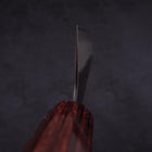 Santoku Stainless Clad Blue Super Kurouchi Tsuchime Zelkova Handle 170mm (6.7”)-[Musashi]-[Japanese-Kitchen-Knives]