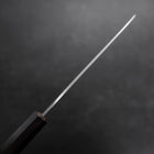 Santoku Stainless Clad Blue Super Polished Buffalo Ebony Handle 140mm (5.5”)-[Musashi]-[Japanese-Kitchen-Knives]