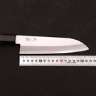Santoku Stainless Clad Blue Super Polished Rosewood Handle 165mm-[Musashi]-[Japanese-Kitchen-Knives]