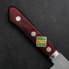 Santoku Stainless Clad Blue Super Polished Western Black Red Handle 165mm (6.5”)-[Musashi]-[Japanese-Kitchen-Knives]