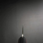 Santoku Stainless Clad Blue Super Polished Western Black Red Handle 165mm (Tsuba-nashi)-[Musashi]-[Japanese-Kitchen-Knives]