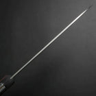 Santoku Stainless Clad Blue Super Polished Western Black Red Handle 165mm (Tsuba-nashi)-[Musashi]-[Japanese-Kitchen-Knives]