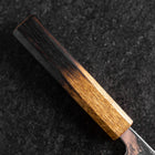 Santoku Sweden Stainless Steel Mirror Nashiji Washi Damascus Yaki Urushi Handle 165mm-[Musashi]-[Japanese-Kitchen-Knives]