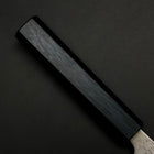 Santoku Sweden Stainless Steel Nashiji Washi Damascus Dark Blue Urushi Handle 165mm-[Musashi]-[Japanese-Kitchen-Knives]