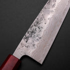 Santoku Sweden Stainless Steel Nashiji Washi Damascus Walnut Handle 165mm-[Musashi]-[Japanese-Kitchen-Knives]
