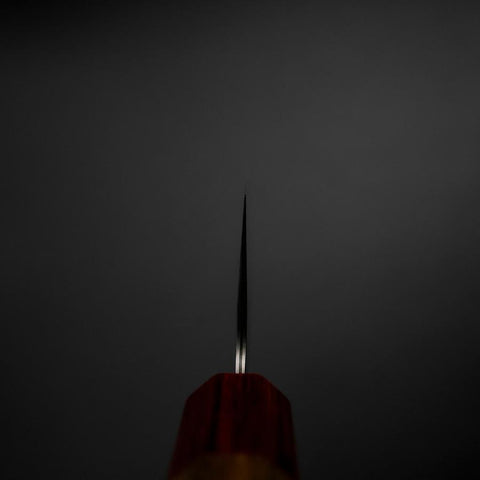 Santoku Sweden Stainless Steel Nashiji Washi Damascus Walnut Handle 165mm-[Musashi]-[Japanese-Kitchen-Knives]