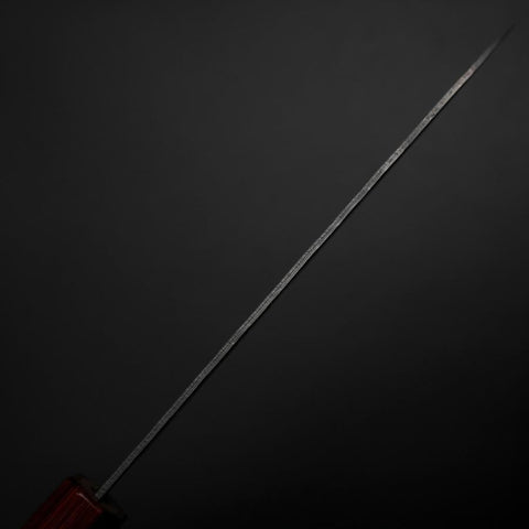 Santoku Sweden Stainless Steel Nashiji Washi Damascus Walnut Handle 165mm-[Musashi]-[Japanese-Kitchen-Knives]